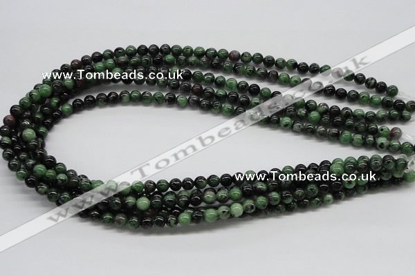 CRZ01 15.5 inches 6mm round ruby zoisite gemstone beads Wholesale