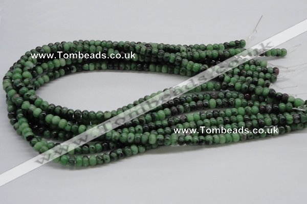 CRZ05 15.5 inches 4*6mm rondelle ruby zoisite gemstone beads Wholesale