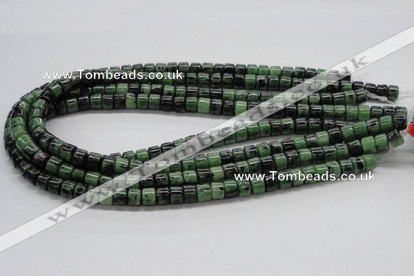 CRZ08 15.5 inches 8*6mm column ruby zoisite gemstone beads Wholesale