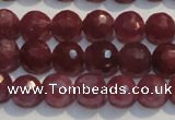 CRZ1011 15.5 inches 5.3mm - 5.8mm faceted round AAA grade ruby beads