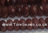 CRZ1014 15.5 inches 4*6mm faceted rondelle A- grade ruby beads