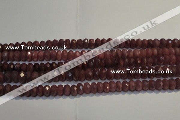 CRZ1015 15.5 inches 5*7mm faceted rondelle A- grade ruby beads