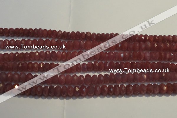 CRZ1017 15.5 inches 3*5mm faceted rondelle A grade ruby beads