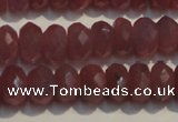 CRZ1018 15.5 inches 4*6mm faceted rondelle A grade ruby beads