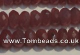 CRZ1019 15.5 inches 5*7mm faceted rondelle A grade ruby beads