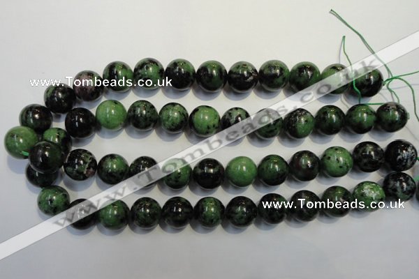 CRZ102 15.5 inches 16mm round ruby zoisite gemstone beads