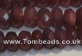 CRZ1022 15.5 inches 4*6mm faceted rondelle A+ grade ruby beads