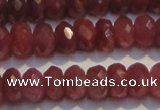 CRZ1026 15.5 inches 4*6mm faceted rondelle AA grade ruby beads