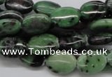 CRZ11 15.5 inches 10*14mm oval ruby zoisite gemstone beads wholesale