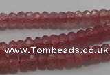 CRZ1100 15.5 inches 2*4mm faceted rondelle AAA+ grade ruby beads