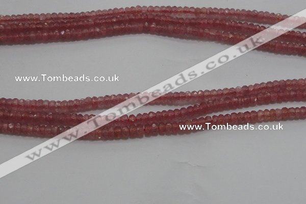 CRZ1100 15.5 inches 2*4mm faceted rondelle AAA+ grade ruby beads