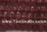 CRZ1102 15.5 inches 4*6mm faceted rondelle AAA+ grade ruby beads