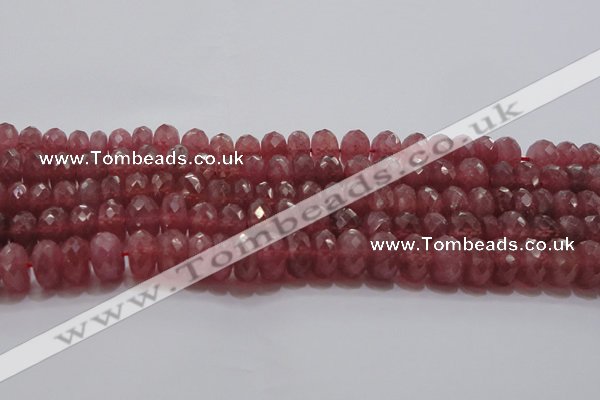 CRZ1104 15.5 inches 5*8mm faceted rondelle AAA+ grade ruby beads