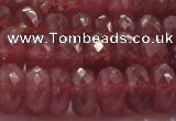 CRZ1105 15.5 inches 6*10mm faceted rondelle AAA+ grade ruby beads