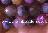 CRZ1131 15.5 inches 6mm faceted round ruby sapphire beads