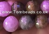 CRZ1132 15.5 inches 8mm faceted round ruby sapphire beads