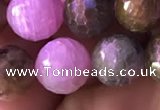 CRZ1133 15.5 inches 10mm faceted round ruby sapphire beads