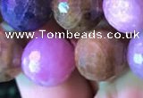 CRZ1134 15.5 inches 12mm faceted round ruby sapphire beads