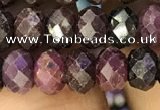 CRZ1137 15.5 inches 4*6mm faceted rondelle ruby gemstone beads