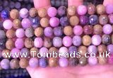 CRZ1142 15.5 inches 8mm faceted round ruby sapphire beads