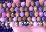 CRZ1144 15.5 inches 10mm faceted round ruby sapphire beads