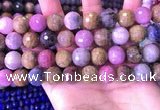 CRZ1145 15.5 inches 12mm faceted round ruby sapphire beads