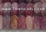 CRZ1153 15.5 inches 4*8mm faceted rondelle natural ruby beads