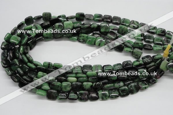 CRZ14 15.5 inches 12*12mm square ruby zoisite gemstone beads wholesale