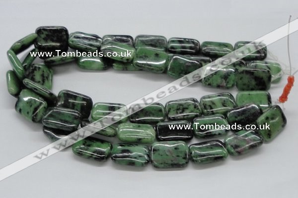 CRZ18 15.5 inches 18*25mm rectangle ruby zoisite gemstone beads