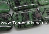 CRZ19 15.5 inches 22*30mm rectangle ruby zoisite gemstone beads