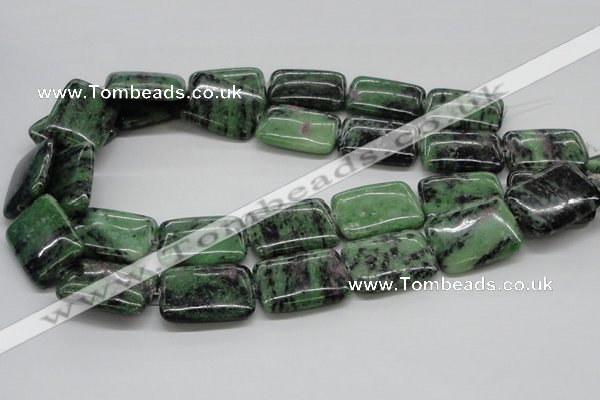 CRZ19 15.5 inches 22*30mm rectangle ruby zoisite gemstone beads