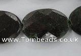 CRZ228 15.5 inches 20*30mm faceted oval ruby zoisite gemstone beads