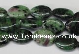 CRZ32 15.5 inches 13*18mm oval ruby zoisite gemstone beads