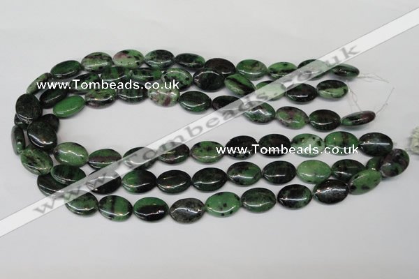 CRZ32 15.5 inches 13*18mm oval ruby zoisite gemstone beads