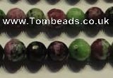 CRZ355 15.5 inches 11mm faceted round natural ruby zoisite beads