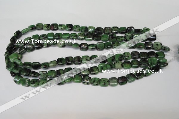 CRZ45 15.5 inches 10*10mm square ruby zoisite gemstone beads