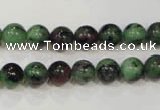 CRZ452 15.5 inches 8mm round ruby zoisite gemstone beads