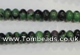 CRZ460 15.5 inches 5*8mm rondelle ruby zoisite gemstone beads