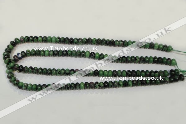 CRZ460 15.5 inches 5*8mm rondelle ruby zoisite gemstone beads