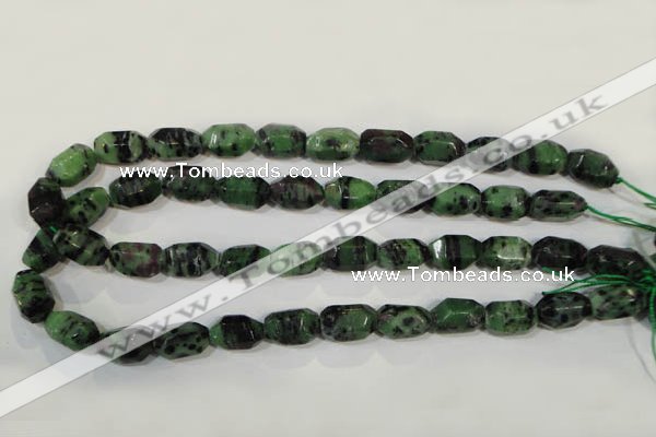 CRZ466 15.5 inches 12*18mm faceted nuggets ruby zoisite gemstone beads