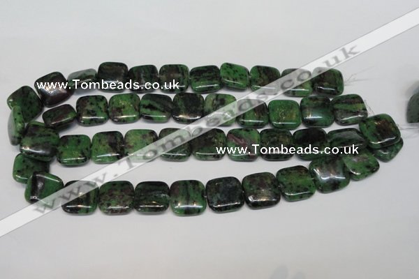 CRZ47 15.5 inches 18*18mm square ruby zoisite gemstone beads