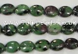 CRZ479 15.5 inches 8*10mm oval ruby zoisite gemstone beads