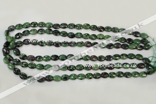 CRZ479 15.5 inches 8*10mm oval ruby zoisite gemstone beads