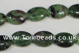 CRZ480 15.5 inches 10*14mm oval ruby zoisite gemstone beads