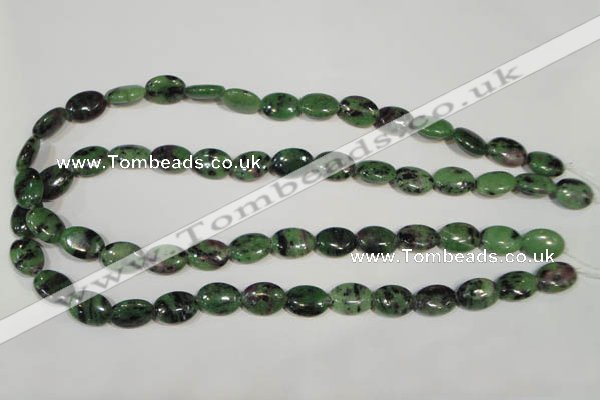 CRZ480 15.5 inches 10*14mm oval ruby zoisite gemstone beads