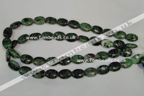 CRZ482 15.5 inches 13*18mm oval ruby zoisite gemstone beads