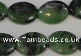 CRZ483 15.5 inches 15*20mm oval ruby zoisite gemstone beads