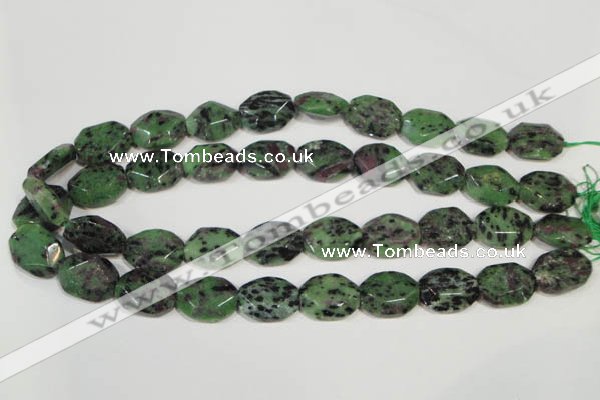 CRZ497 15.5 inches 15*20mm octagonal ruby zoisite gemstone beads