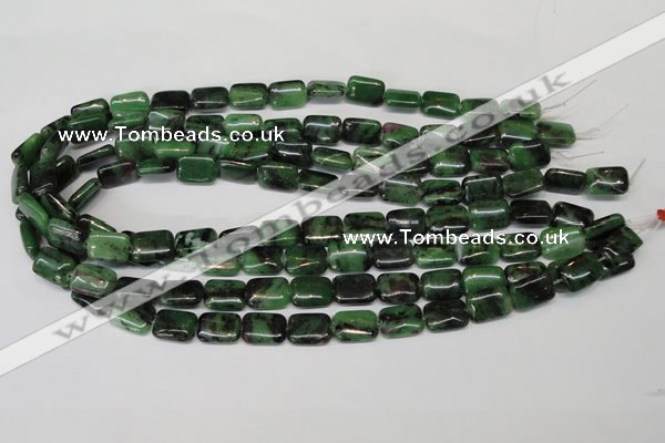 CRZ51 15.5 inches 10*14mm rectangle ruby zoisite gemstone beads