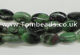 CRZ60 15.5 inches 8*12mm oval ruby zoisite gemstone beads